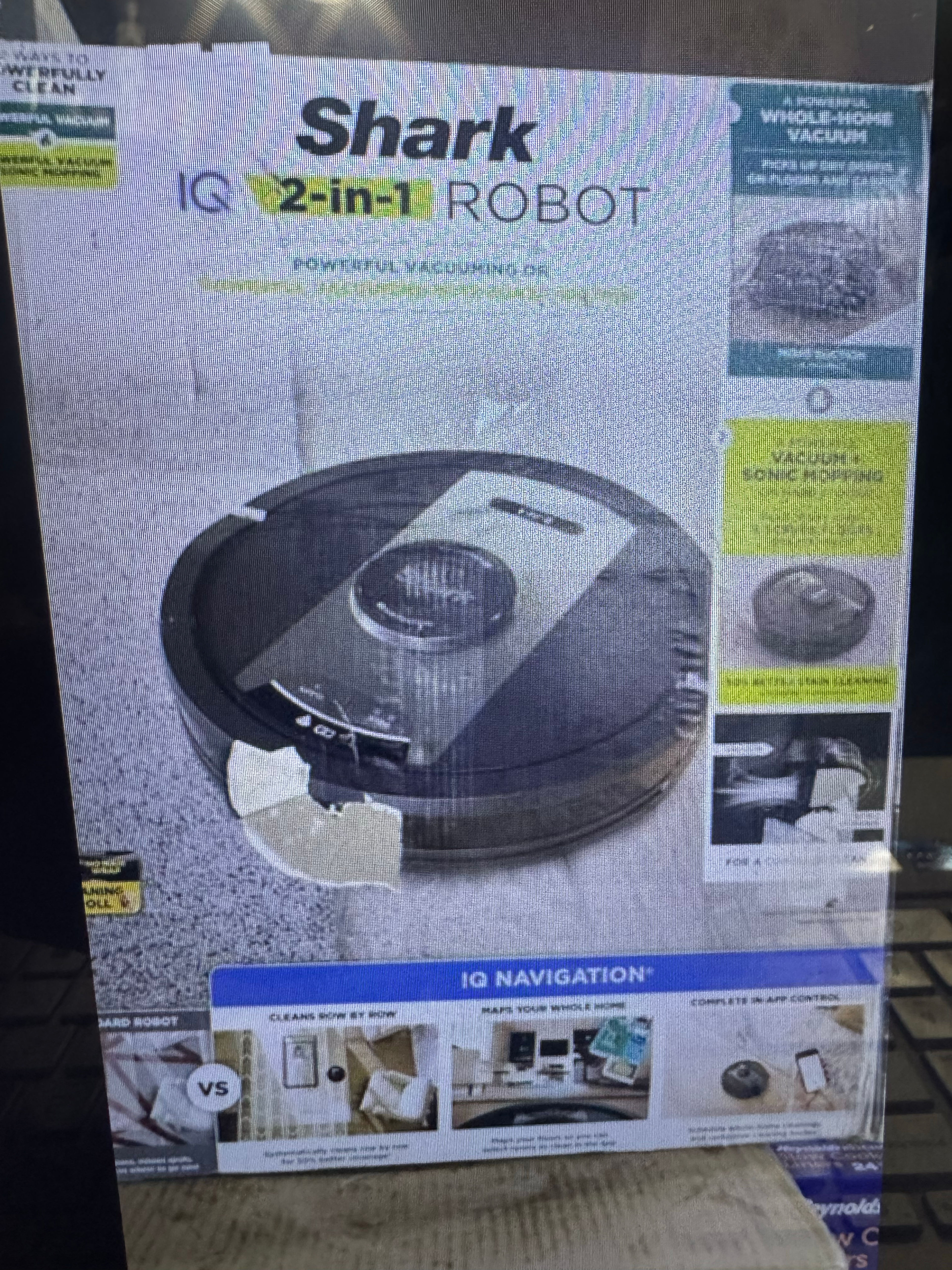 Shark IQ 2-in-1 Robot Vacuum & Mop with Sonic Mopping New Open Box