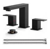 Matte Black Widespread Bathroom Faucet - Image 1