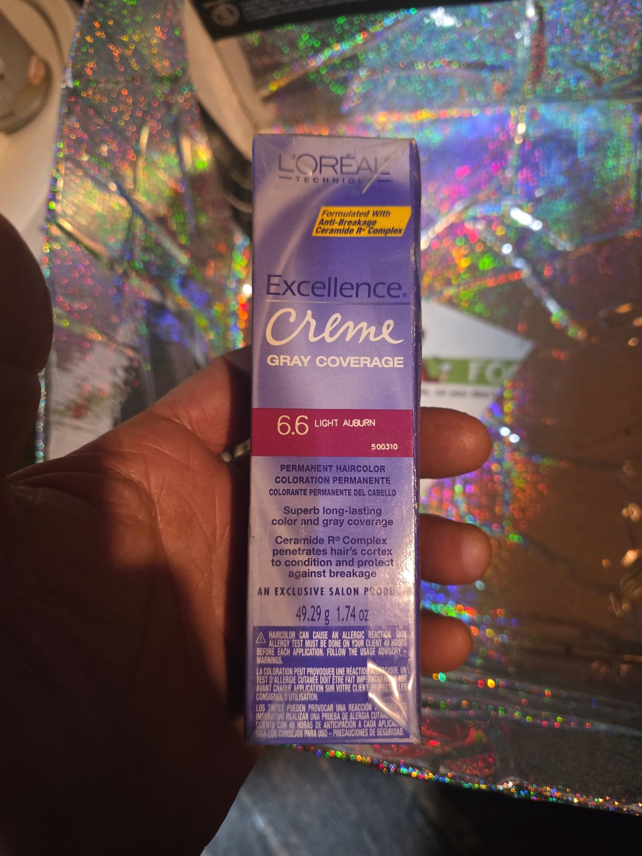 L'Oreal Excellence Creme Gray Coverage Permanent Haircolor 6.6 Light Auburn