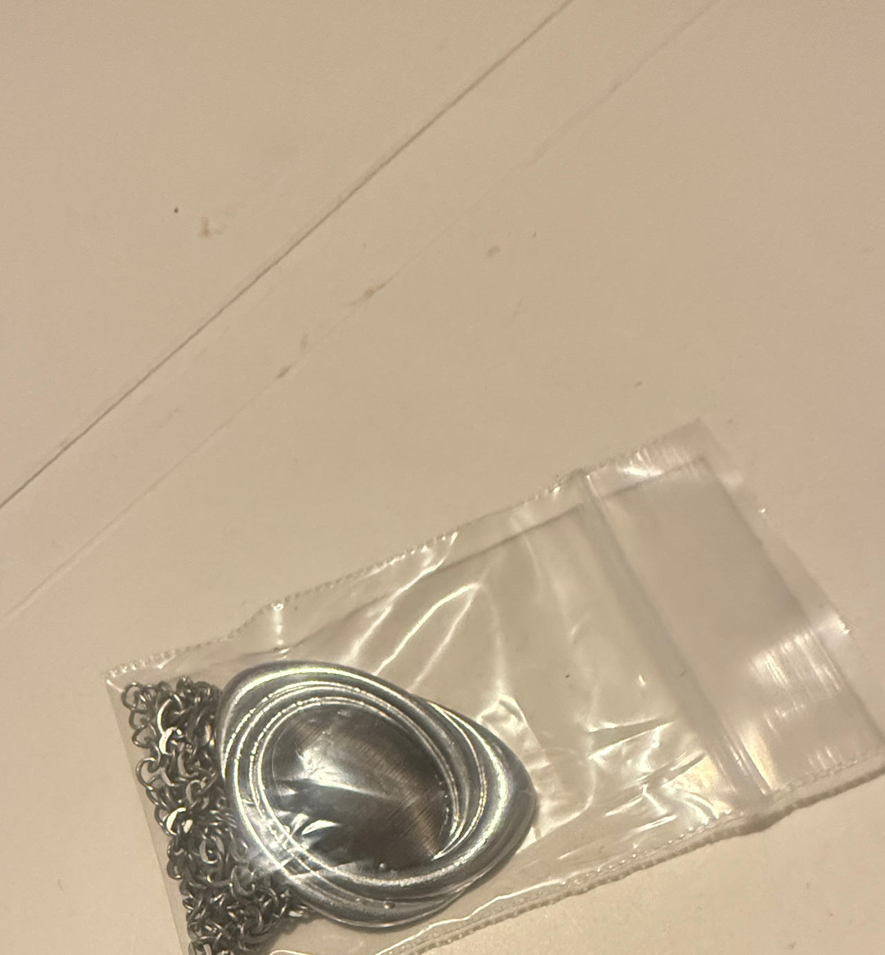Silver Tone Abstract Swirl Pendant Necklace