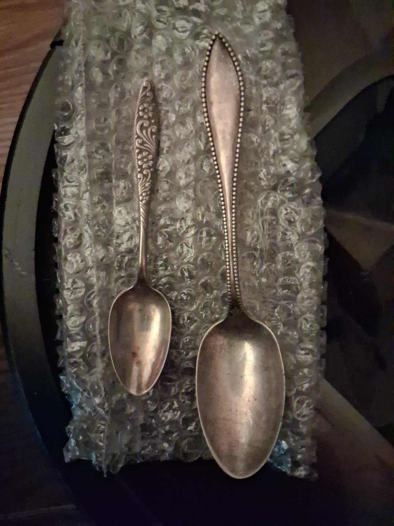 Vintage Silver Plated Spoons (Floral and Beaded Patterns)