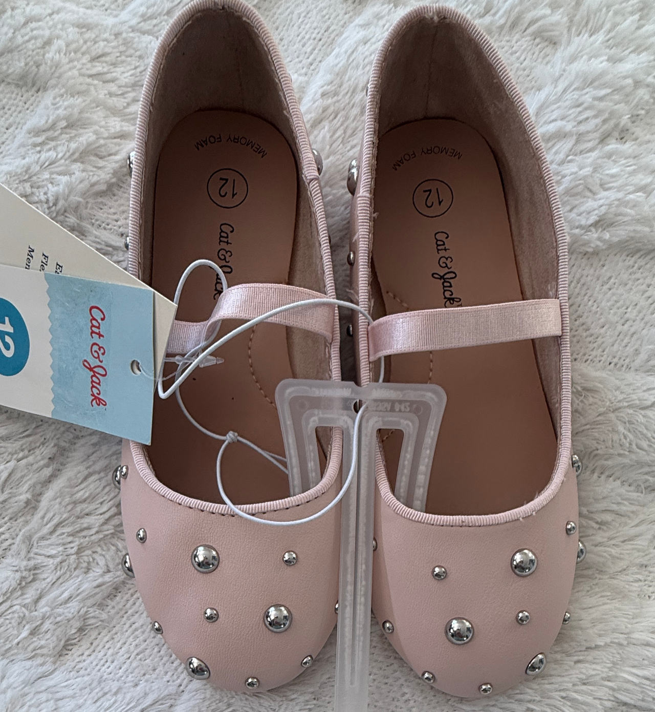 Cat & Jack Pink Studded Ballet Flats