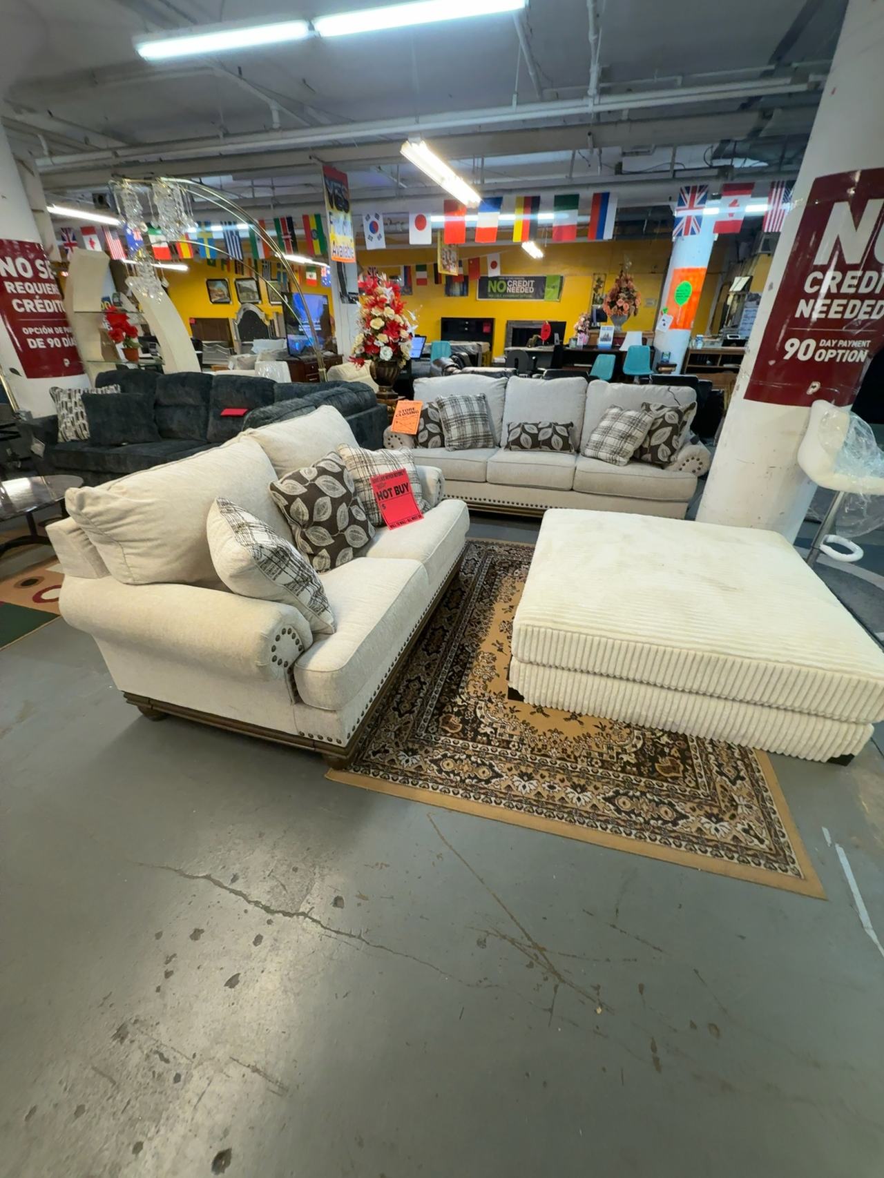 Ashley Harleson Wheat Sofa & Loveseat Set