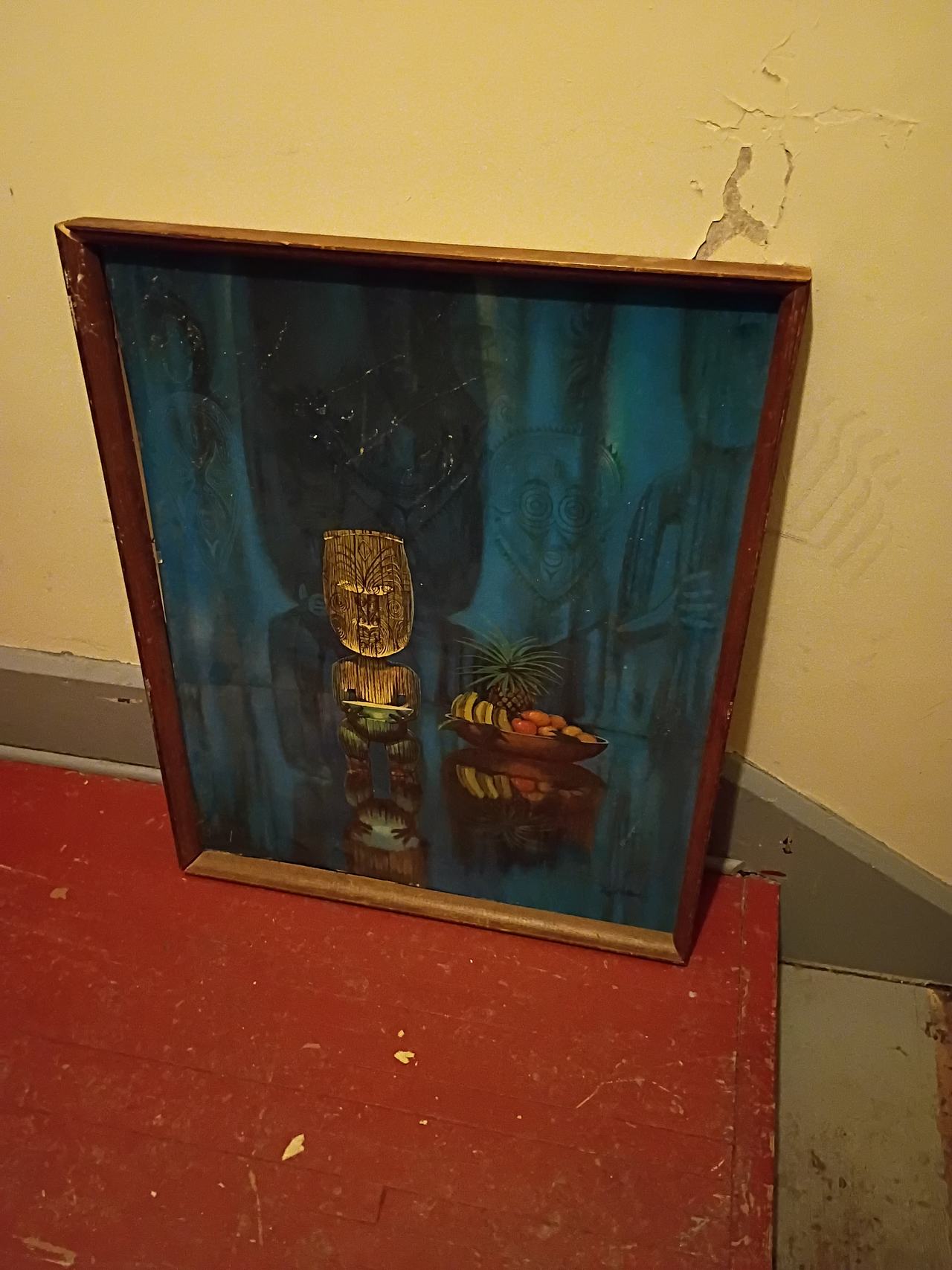 Vintage Mid-Century Tiki Painting