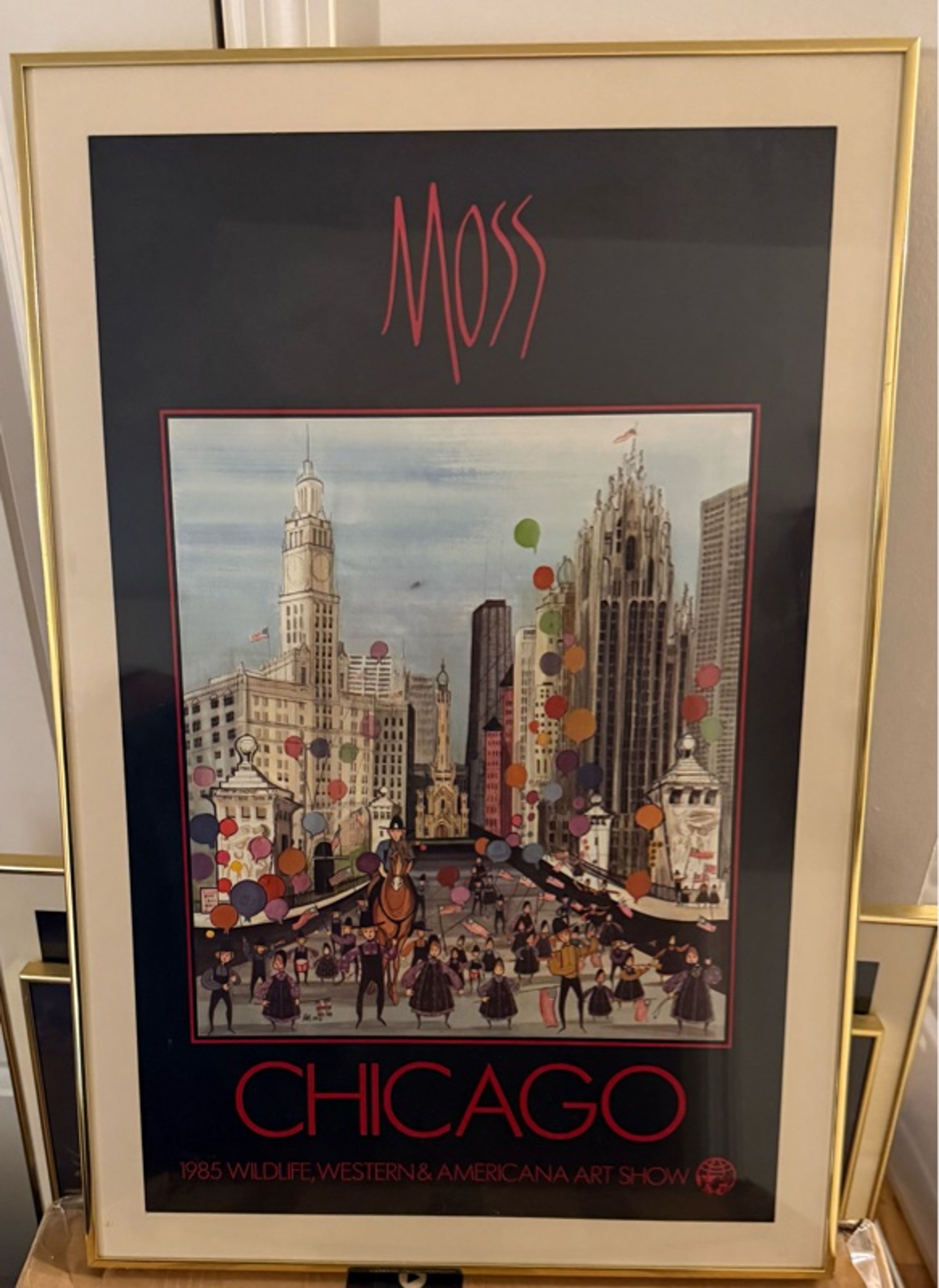 David Klein Chicago TWA Vintage Travel Poster