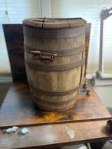 Antique Wooden Barrel Water Dispenser - Image 2