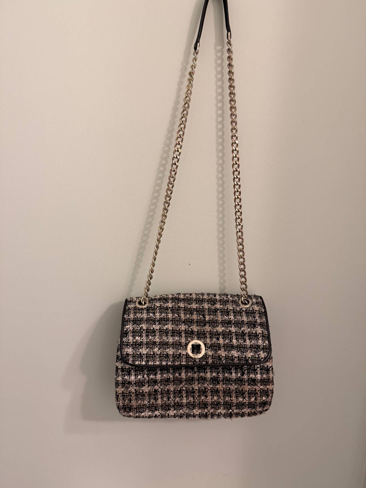 Rare Kate Spade tweed purse with chain straps