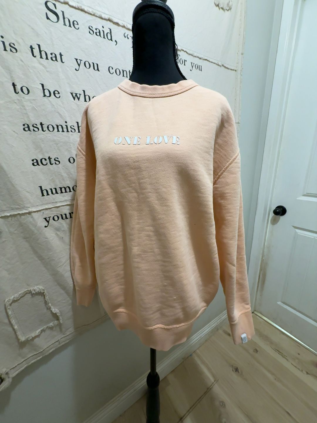 Rag & Bone Pink Graphic One Love Sweatshirt