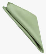 Sage Green Tie and Pocket Square for Men with Silver Cuff Links Full Set - Image 2