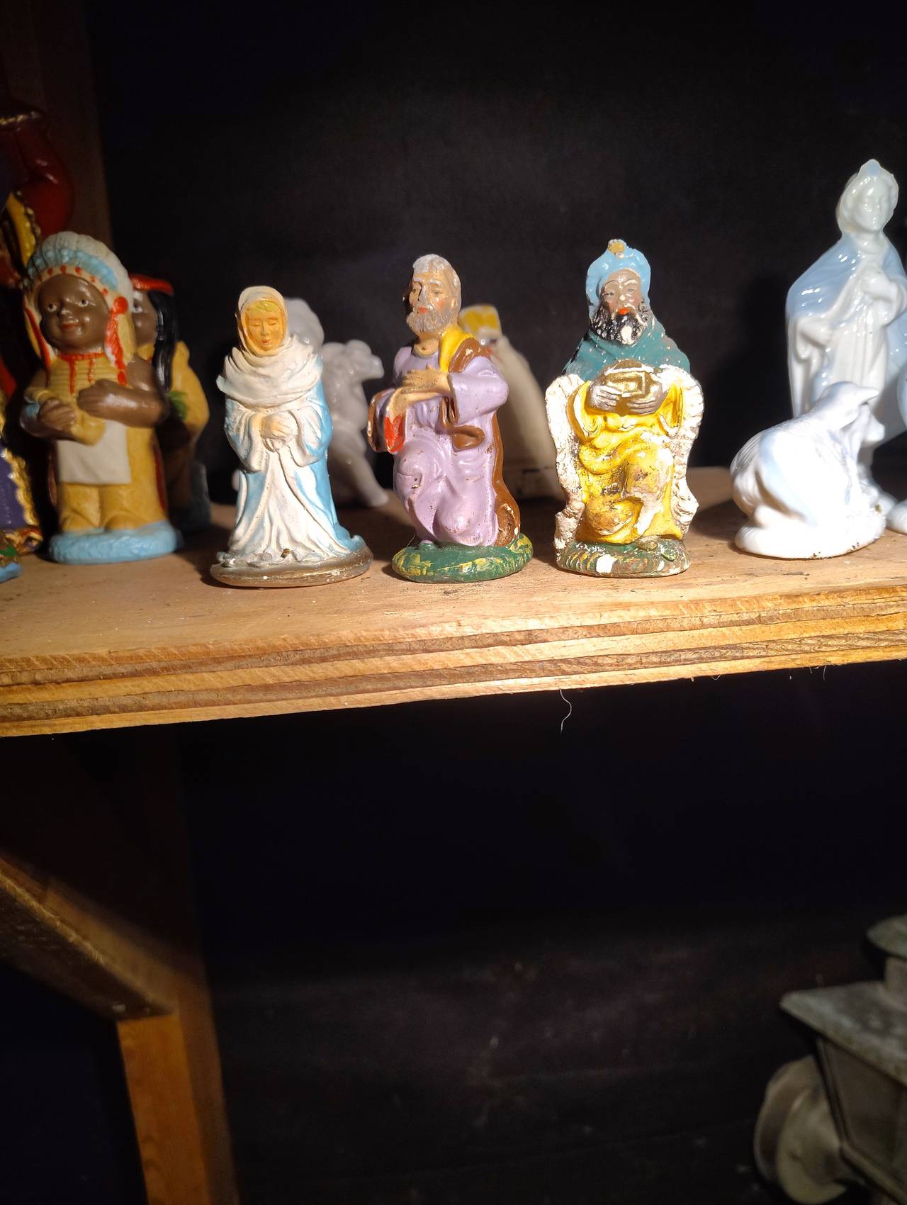 Vintage Chalkware Nativity Figurines