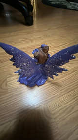 Ice Armor Purple Fairy with Clear Wings Statue 8" H - Image 3