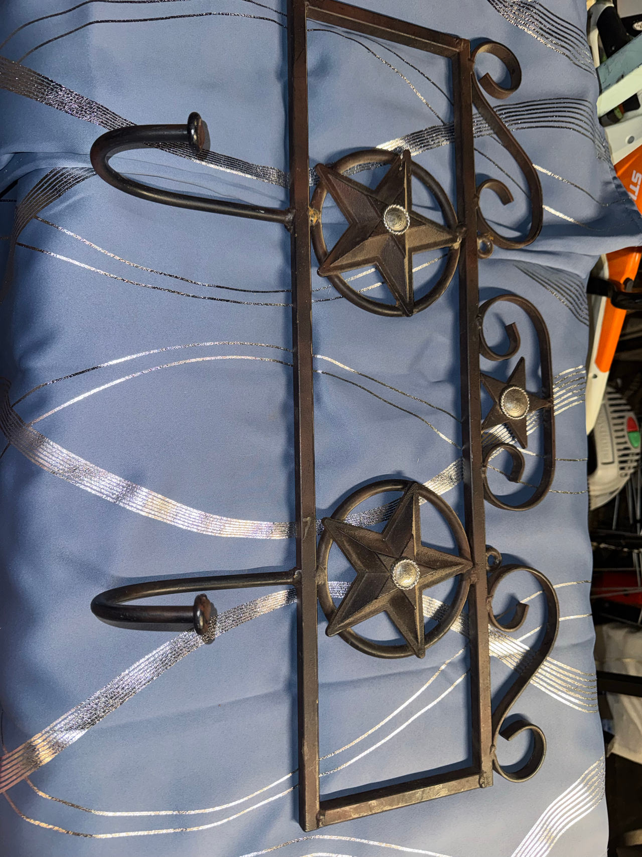 Cast Iron Texas Star Wall Hook Rack