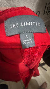 The Limited Lace Midi Skirt Red - Image 3