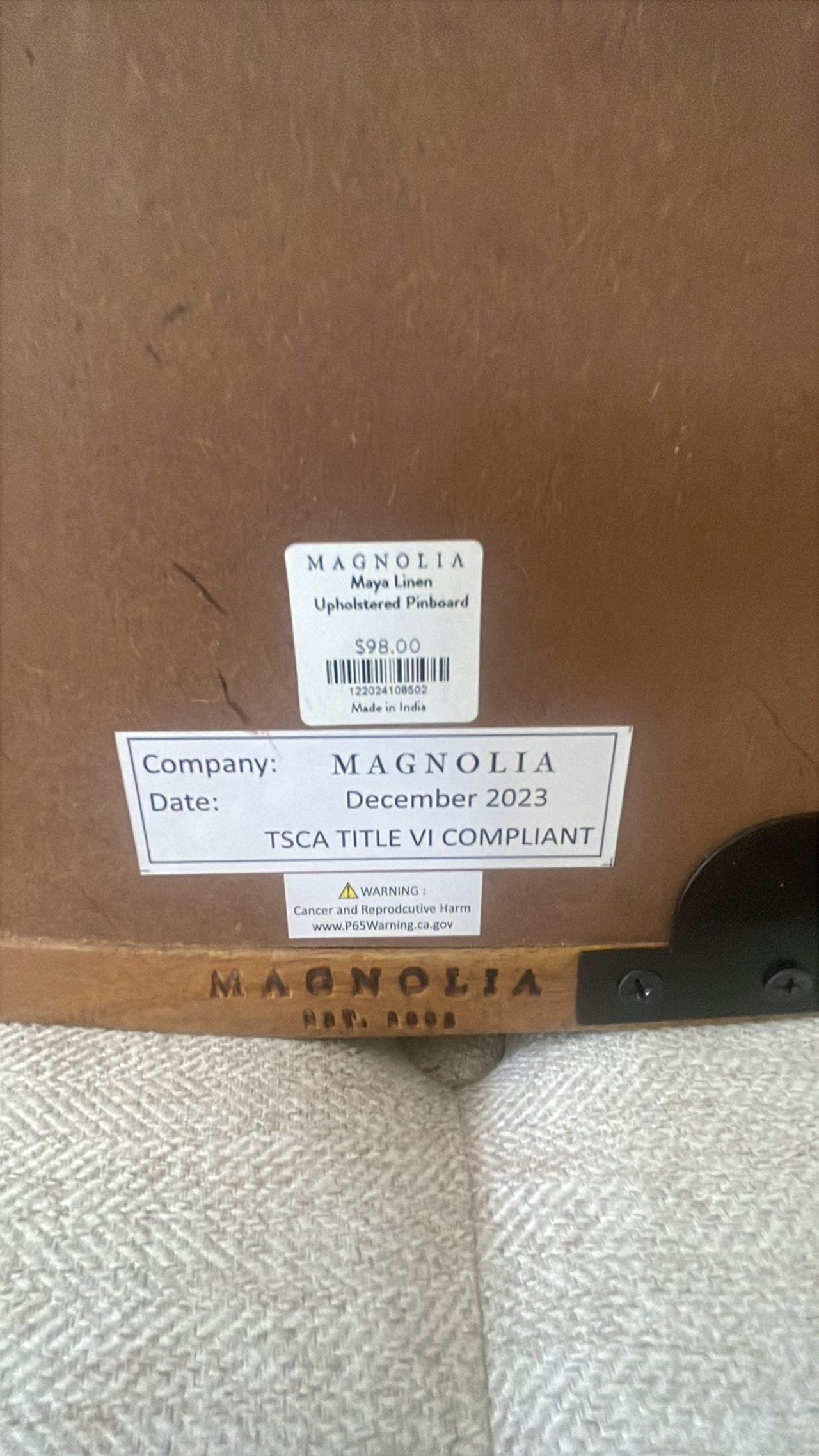 Maya Linen Upholstered Pinboard