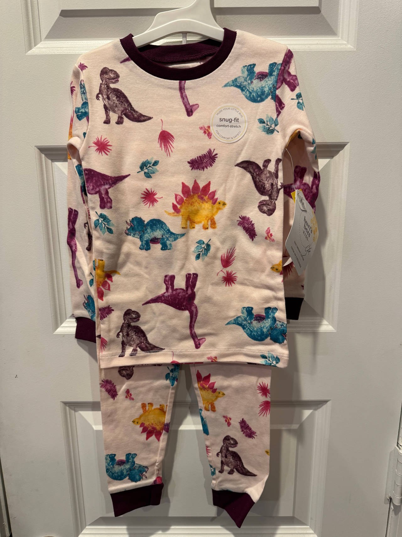 Burt's Bees Baby Organic Cotton Snug Fit Pajamas Dinosaur Print