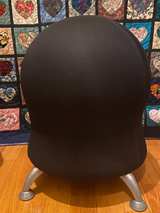 Safco Zenergy Ball Chair Black Seat/Black Back with Silver Base - Image 1