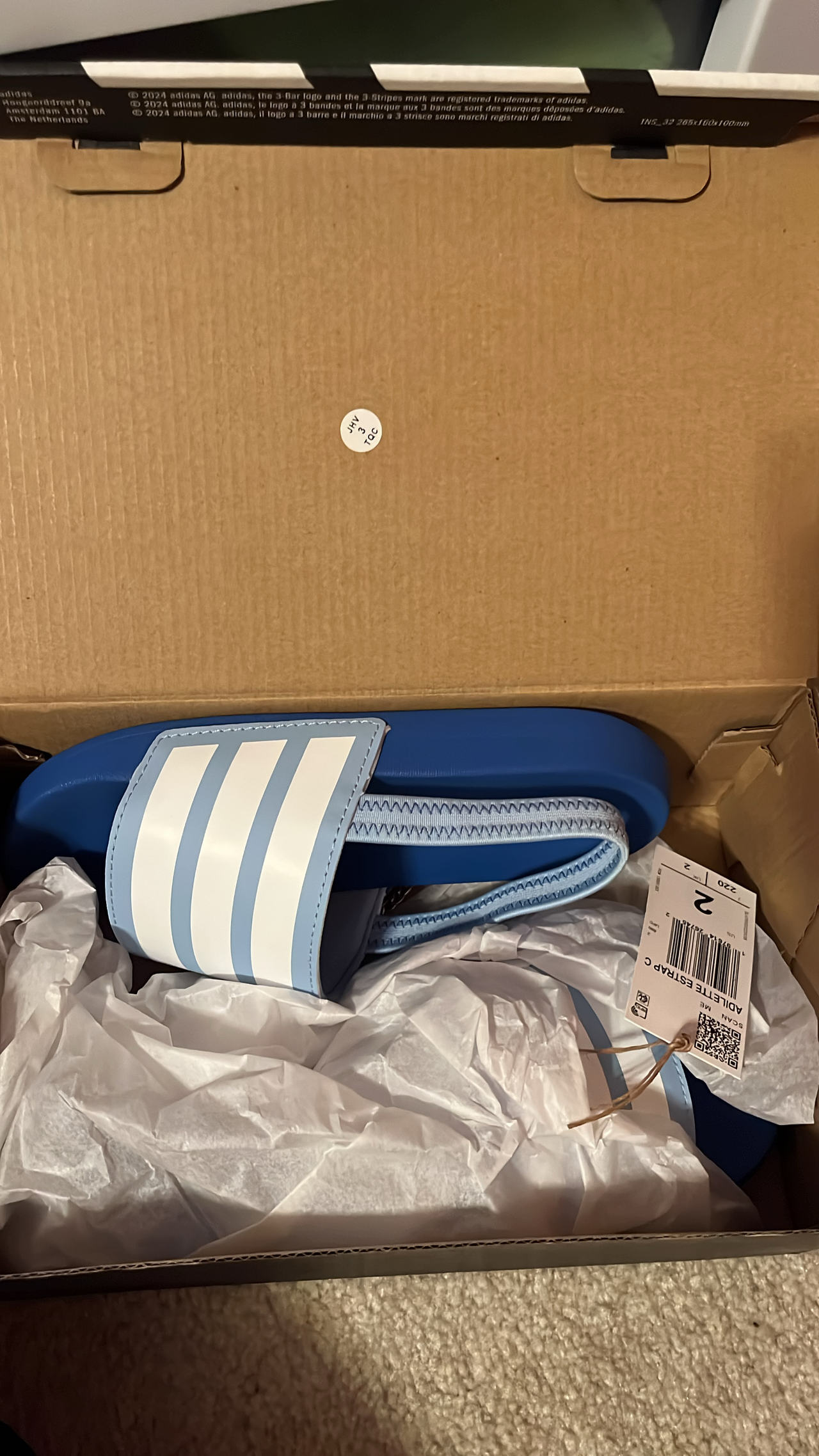 adidas Kids Adilette Elastic Strap Slides