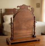 VTG Colonial Inspired Wooden Falconer Plate Glass Swivel Shaving Vanity Mirror - Image 6