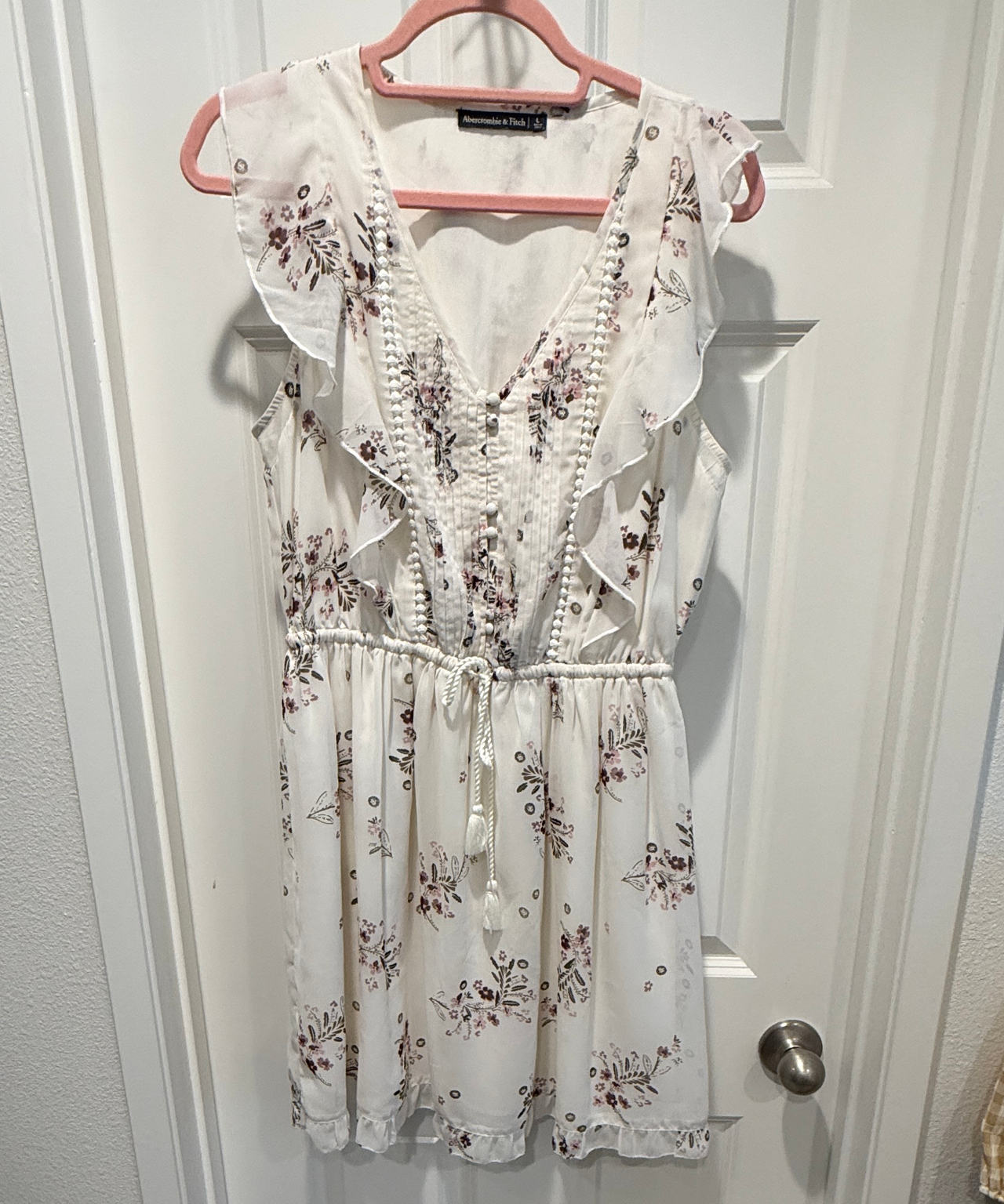 Abercrombie & Fitch Floral Flutter Sleeve Mini Dress
