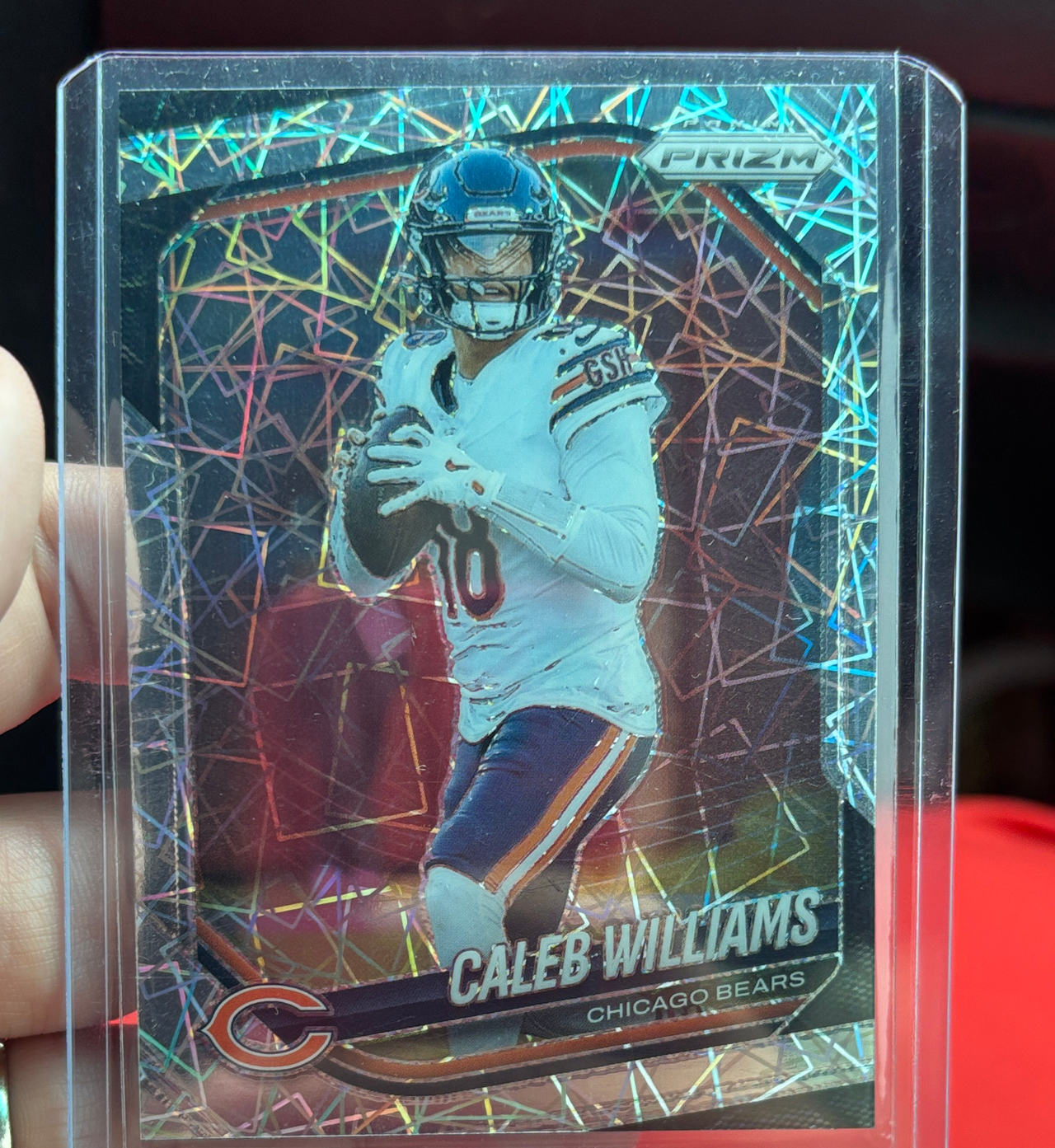 2025 Panini Prizm Caleb Williams Lazer Prizm Card #124