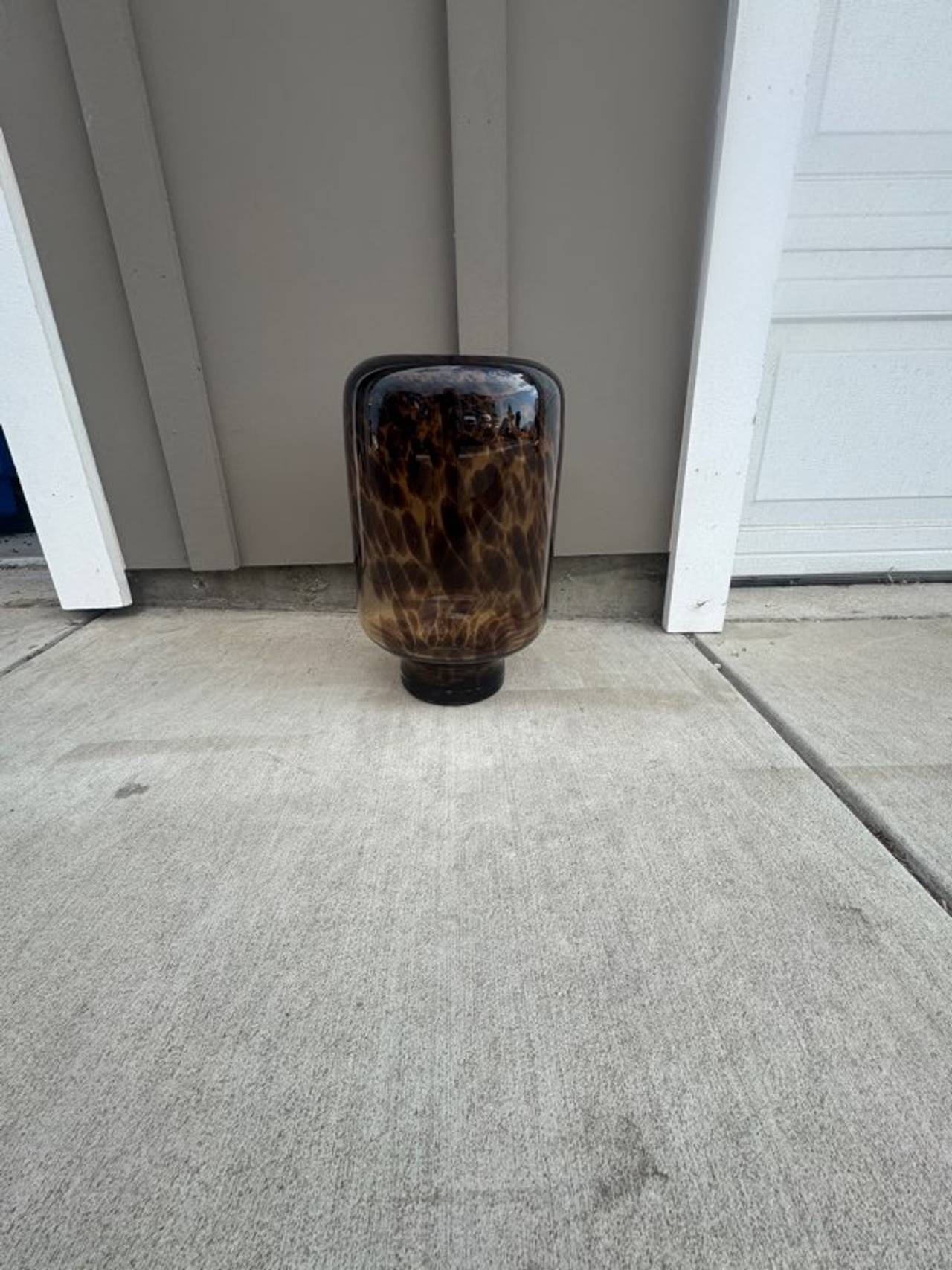 Tortoise Shell Glass Vase