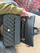 Chanel Medium Classic Double Flap Bag Black Lambskin GHW - Image 7