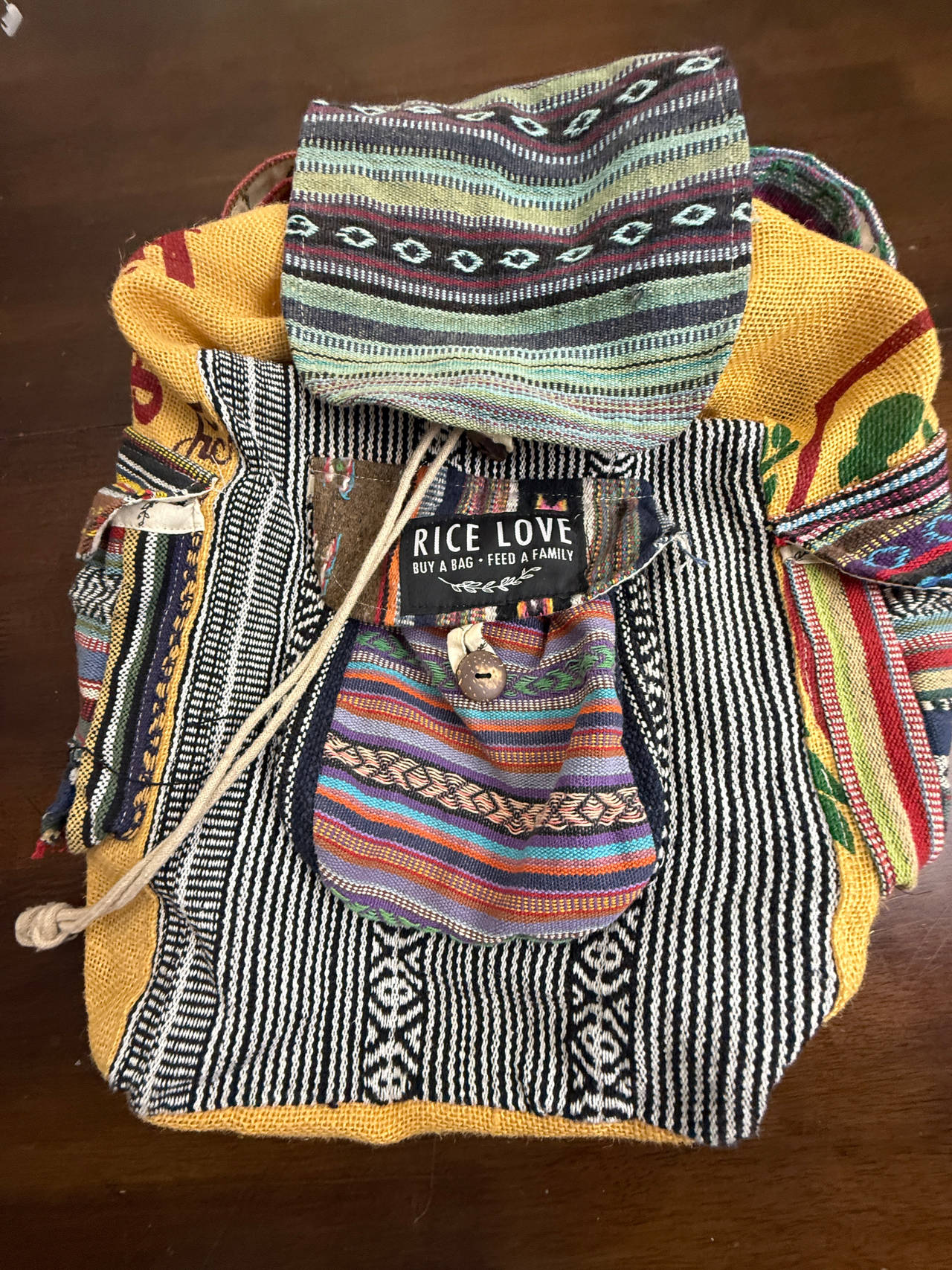Rice Love Recycled Rice Bag Backpack