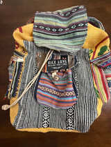 Rice Love Recycled Rice Bag Backpack - Image 1