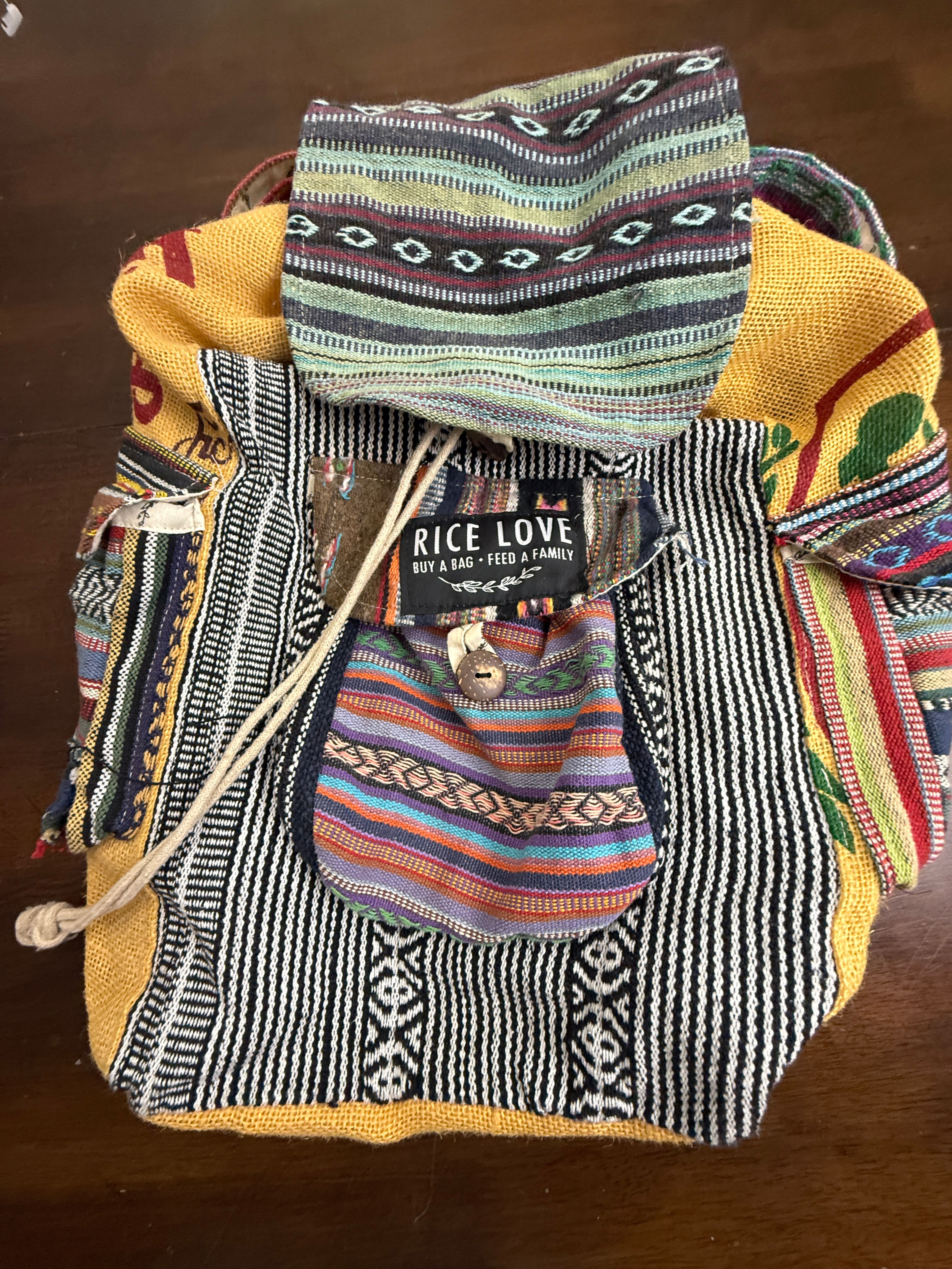 Rice Love Recycled Rice Bag Backpack