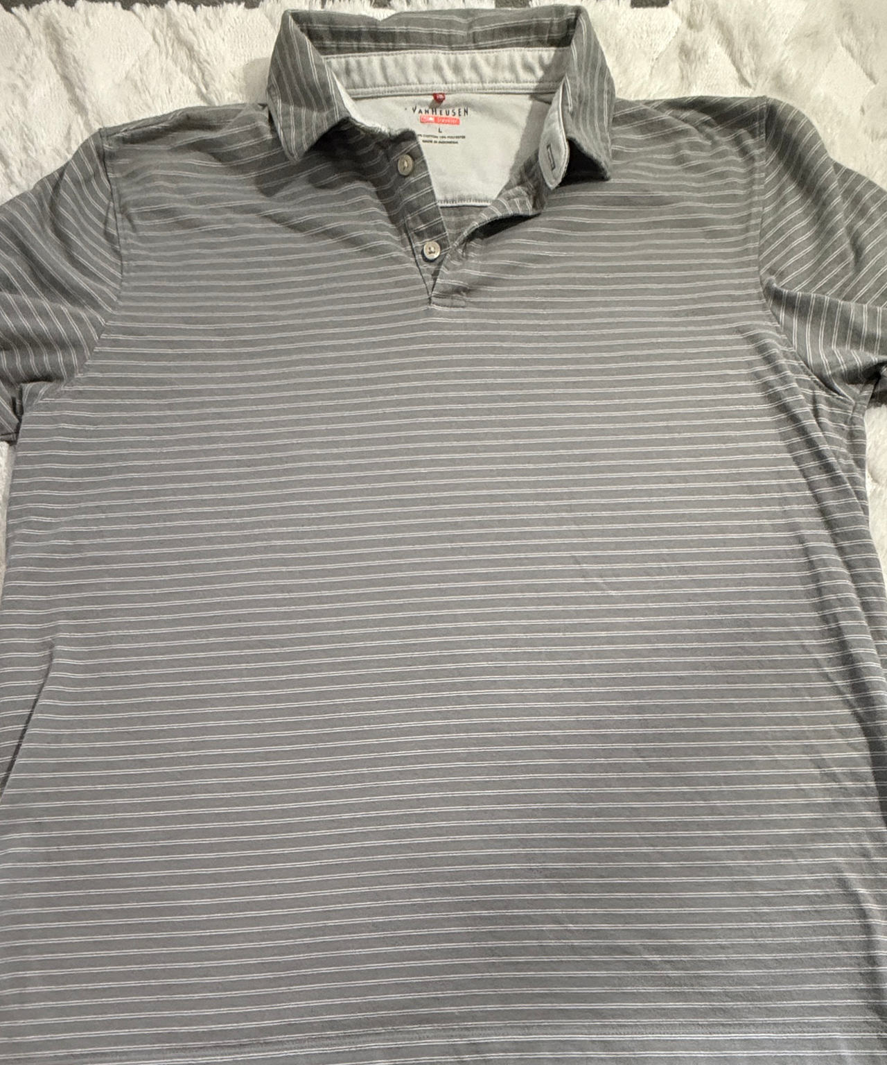 Van Heusen Men's Striped Polo Shirt