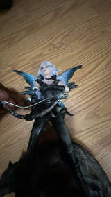 Ebros Winter Fairy Huntress with Wolf Statue 10" - Image 2