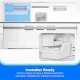 Midea 18.1-cu ft Top-Freezer Refrigerator - Fingerprint Resistant Stainless Steel - Image 3