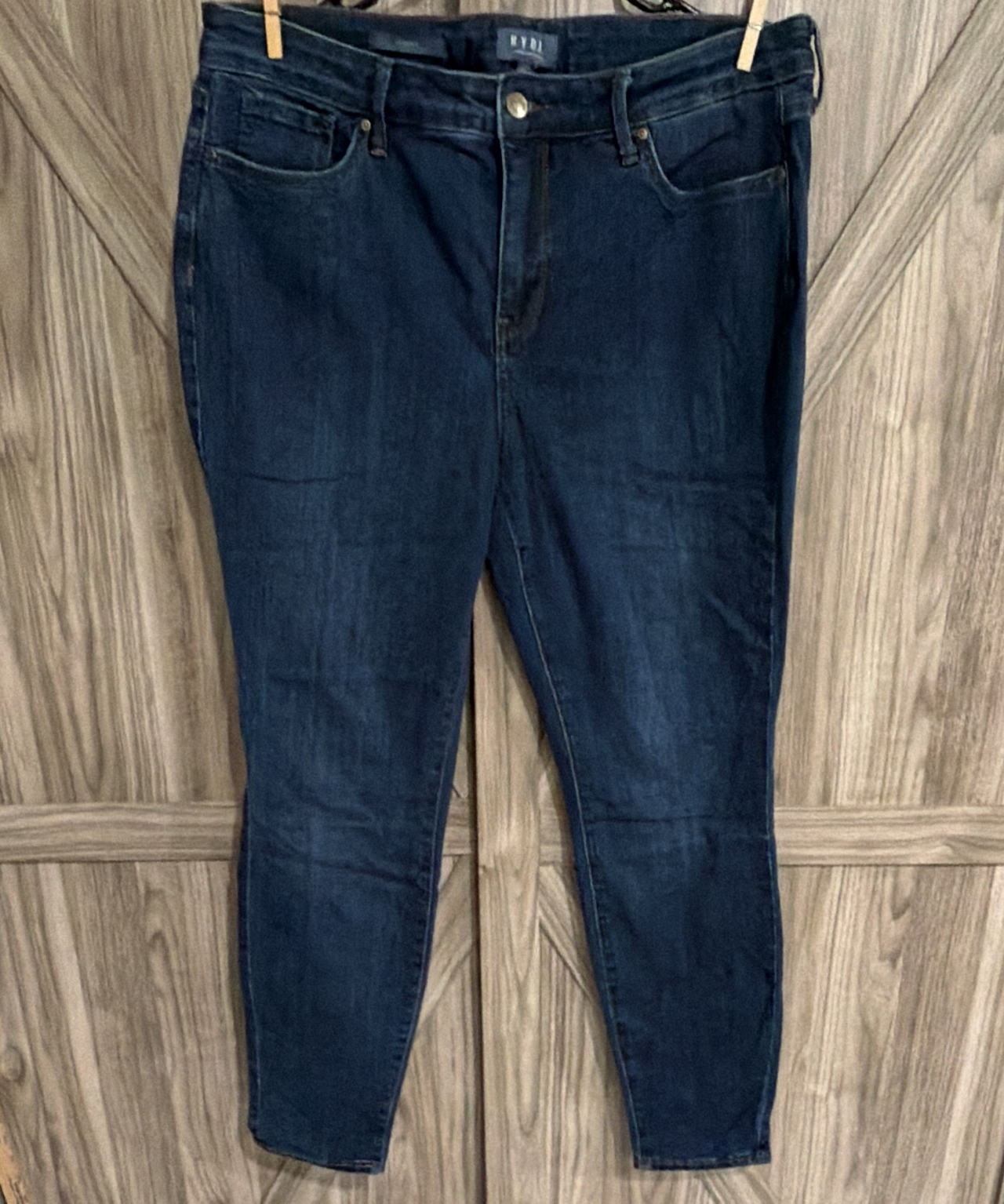 NYDJ Ami Skinny Jeans in Dark Wash Denim size 14