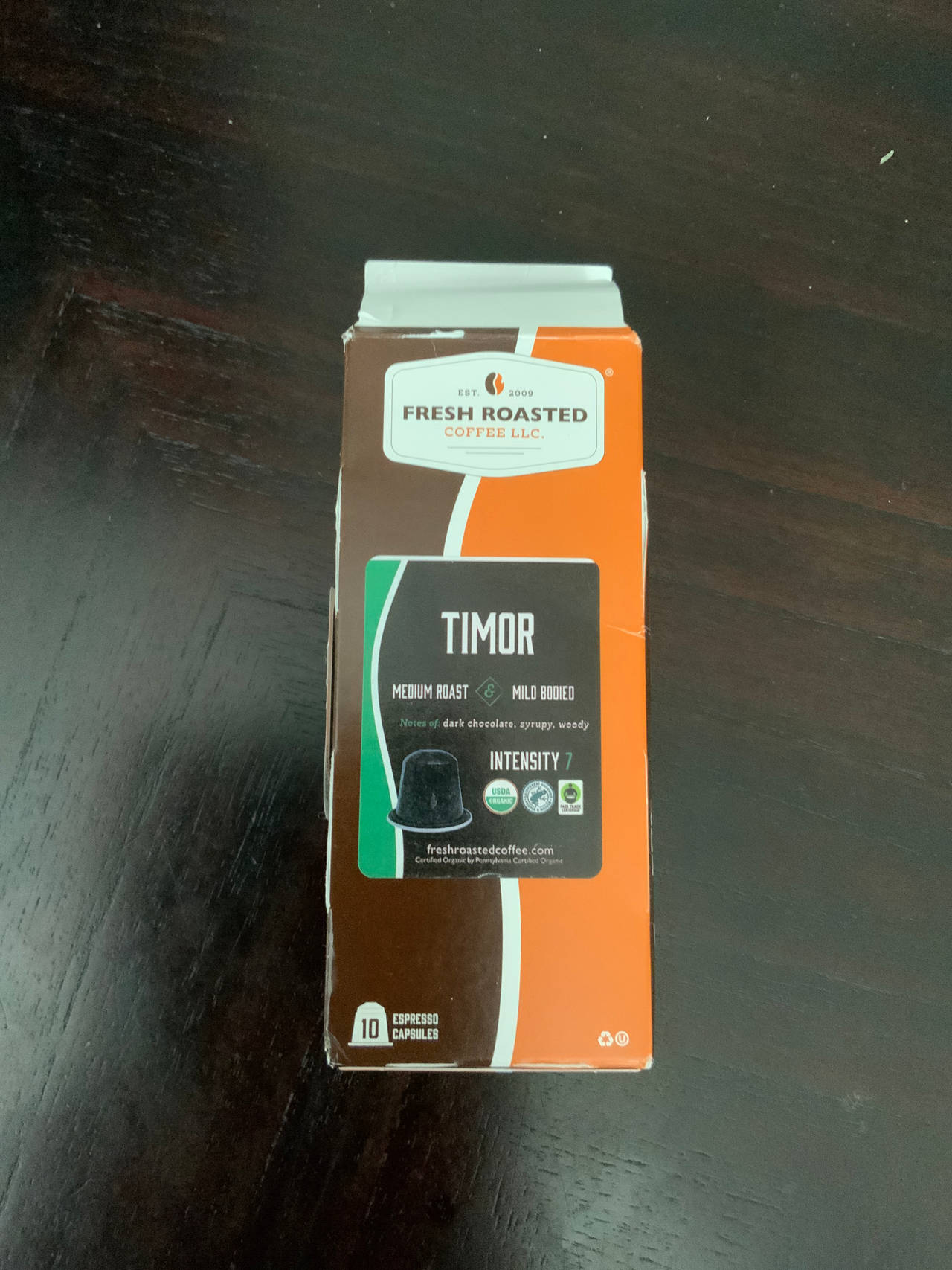Fresh Roasted Coffee Timor Espresso Capsules