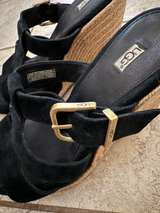 UGG Black Wedge Suede Sandals size 7.5 - Image 2