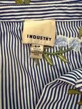 Industry Blue Striped Floral Two-Piece Set Size Small - Image 5