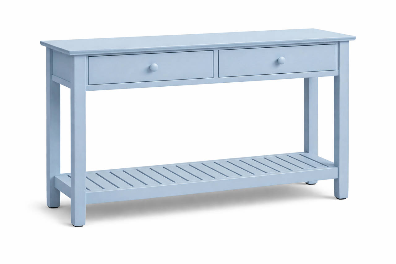 Blue Light Console Table – New - Never used (2 Drawers)