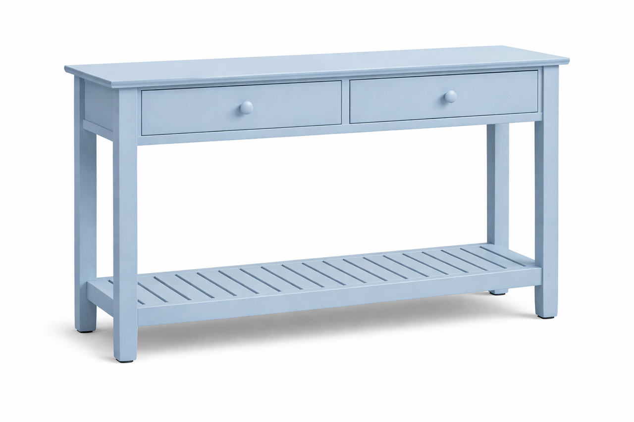 Blue Light Console Table – New - Never used (2 Drawers)