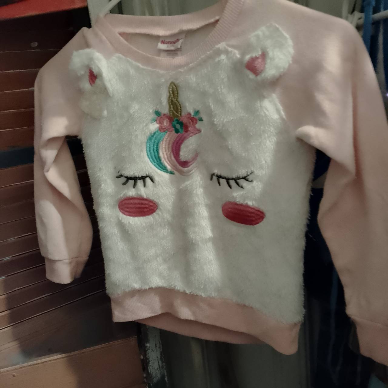 Nanette Lepore Kids Unicorn Faux Fur Sweater
