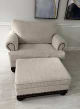 Oversized Chair and Ottoman with storage - Image 1
