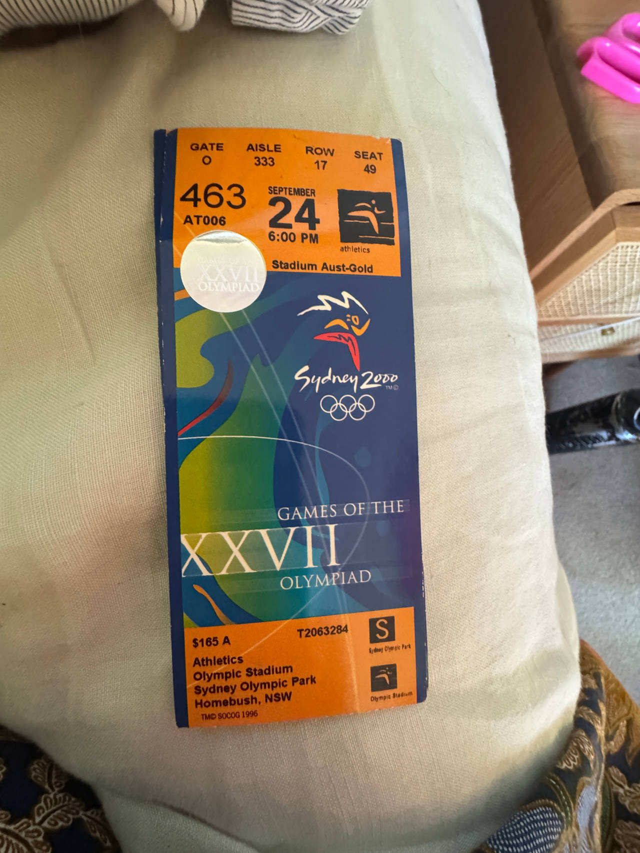 Sydney 2000 Olympics Athletics Ticket