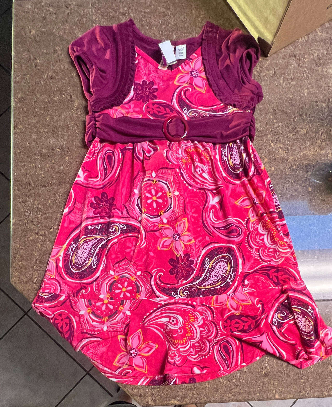 The Children's Place Girls Paisley Shrug Dress