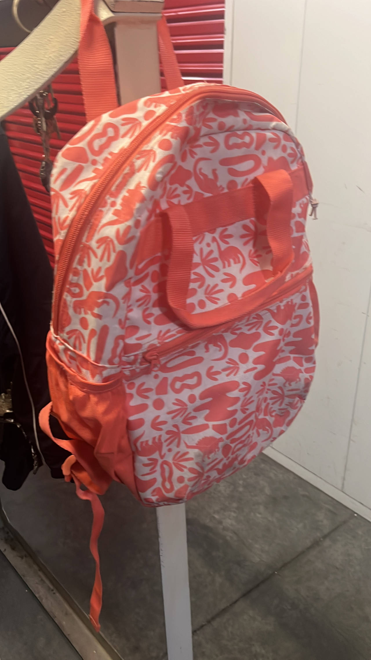 Cat & Jack Kids' Dinosaur Print Backpack Orange/White