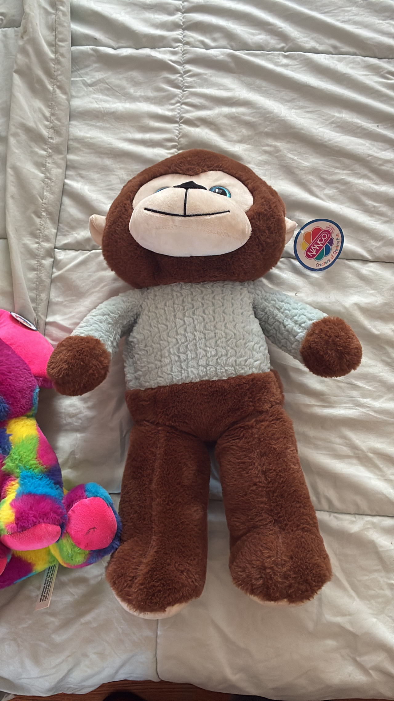 Nanco Plush Monkey with Blue Shirt