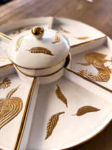 Hand-Painted Gilded Divided Serving Platter Charcuterie Saks Fifth Ave Original - Image 7