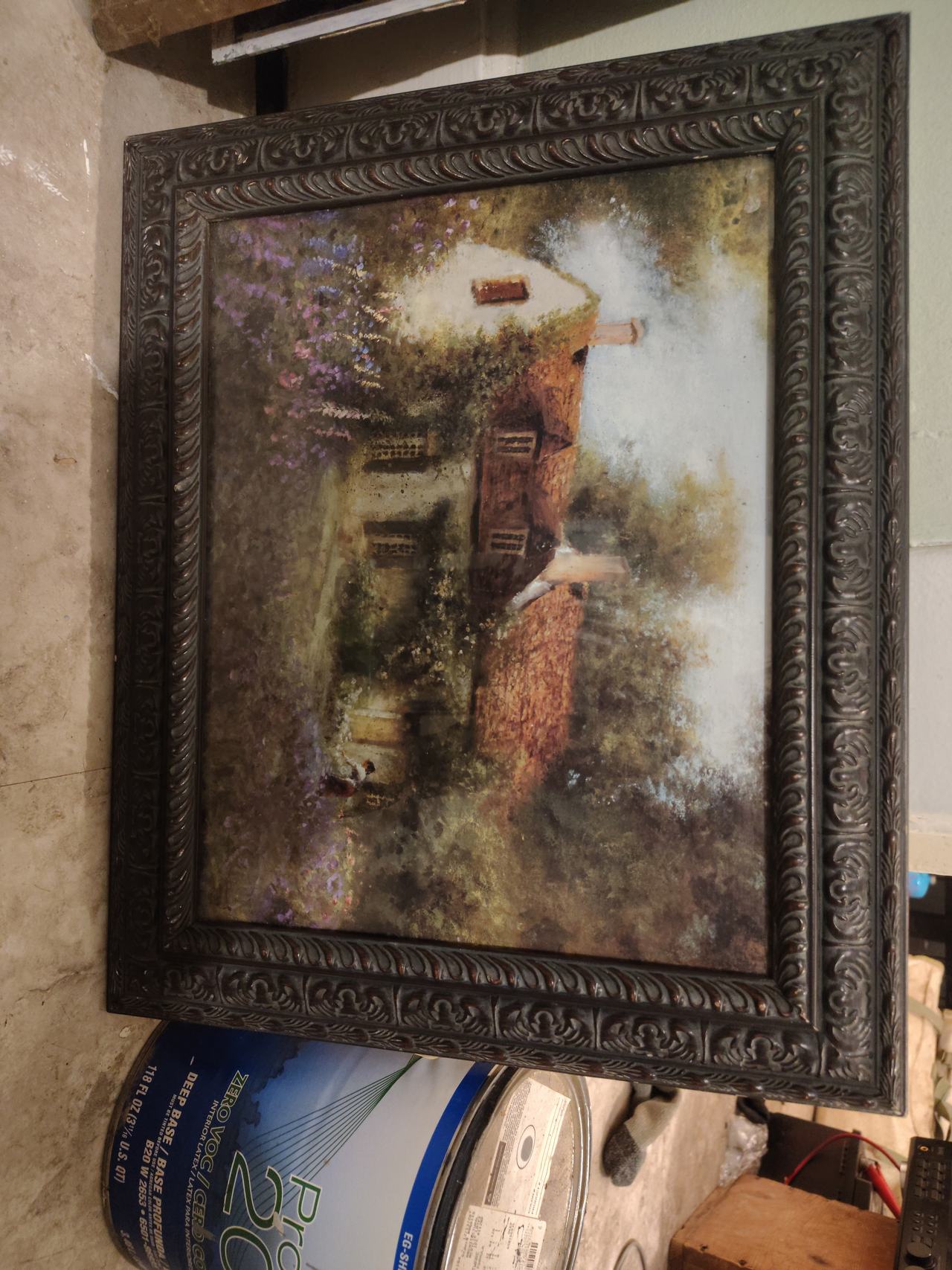 Framed Cottage Landscape Art Print