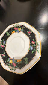 Christopher Stuart Orchard Park Black Octagonal Salad Plate - Image 3