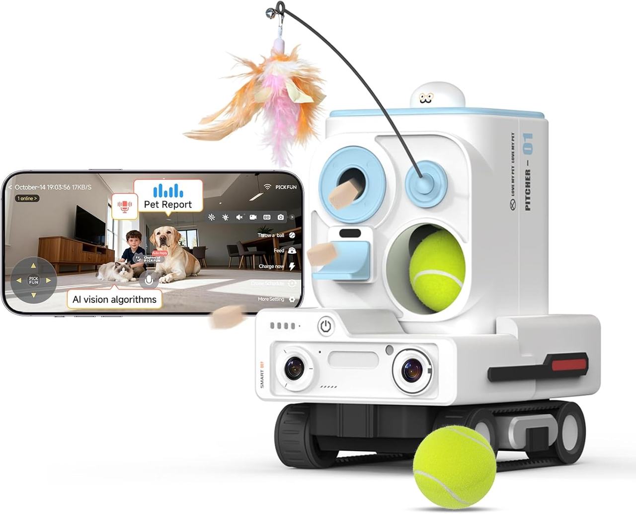Pickfun AI Pet Robot PITCHER-01