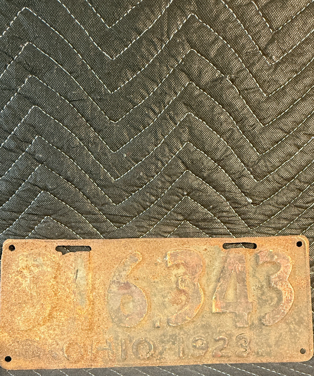 1923 Ohio License Plate