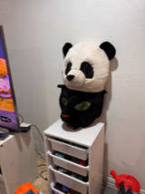 Furry Panda & Black Cat Head Mascot Costume - Image 1